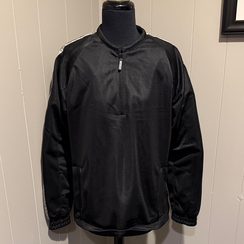 B24 Firstgear Men Small Padded Sleek Black Motorcycle Performance Riding Jacket